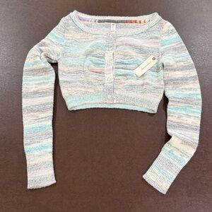 NWT DAILY PRACTICE ANTHROPOLOGIE Cozy cropped cardigan sweater XXS